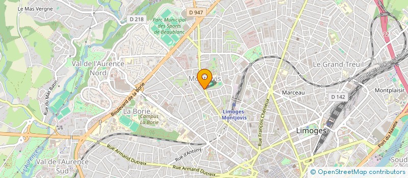 localisation de l'entreprise POUCROPA à LIMOGES