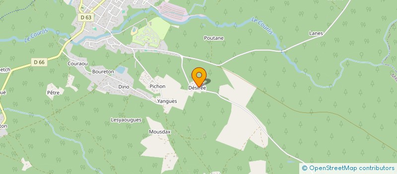 localisation de l'entreprise POUDENS  MEZOS