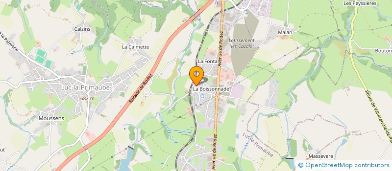 localisation de l'entreprise POUGET TP  LUC-LA-PRIMAUBE
