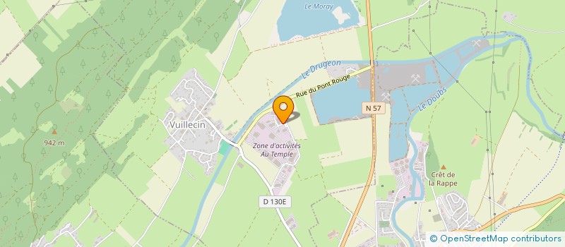 localisation de l'entreprise POUILLEY LES VIGNES  VUILLECIN