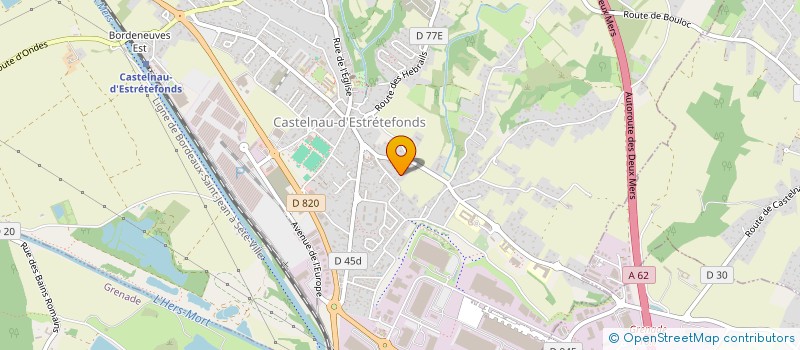 localisation de l'entreprise POUILLOU  CASTELNAU-D'ESTRETEFONDS