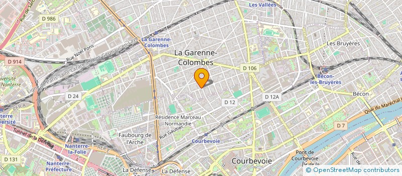 localisation de l'entreprise POUJETOUX SARL à LA GARENNE-COLOMBES