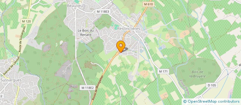 localisation de l'entreprise POUJOL - CHAUFFRAY  RESTINCLIERES