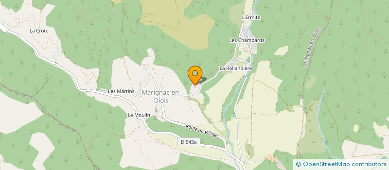 localisation de l'entreprise POUJOL SHPA  MARIGNAC-EN-DIOIS