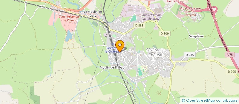 localisation de l'entreprise POUJOULY ENERGIE  SEVERAC D'AVEYRON