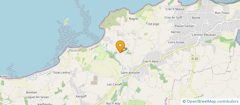 localisation de l'entreprise POUL DERRIEN  PLEUBIAN