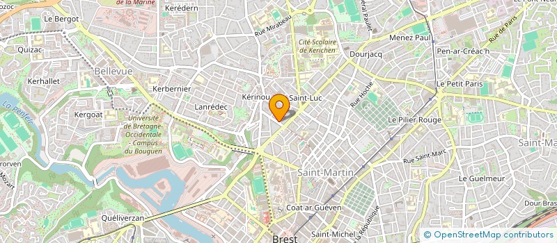 localisation de l'entreprise POUL SCI  BREST