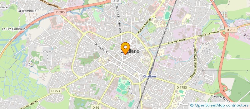 localisation de l'entreprise POULAIN à CHALLANS