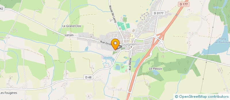 localisation de l'entreprise POULAIN  GUIGNEN