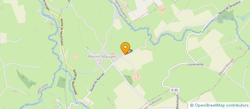 localisation de l'entreprise POULAIN  MESNIL-MAUGER