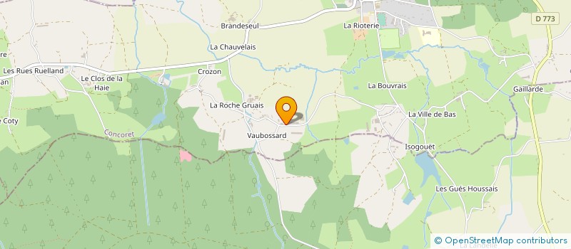 localisation de l'entreprise POULAIN ET FILS  CONCORET