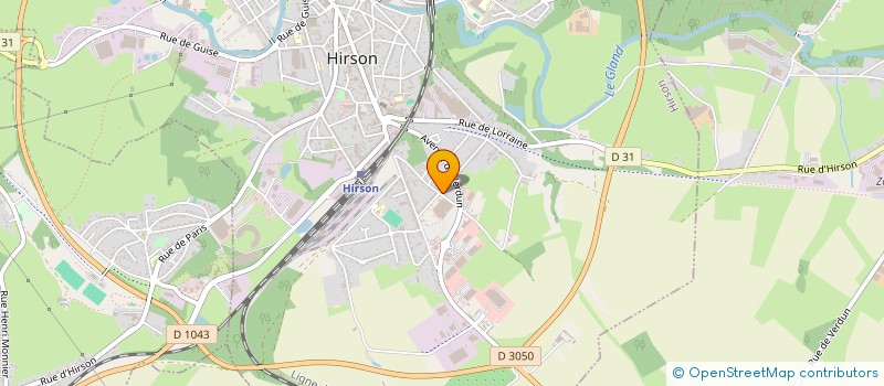 localisation de l'entreprise POULAIN FRERES ET COMPAGNIE  HIRSON