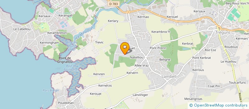 localisation de l'entreprise POULDOHAN  TREGUNC