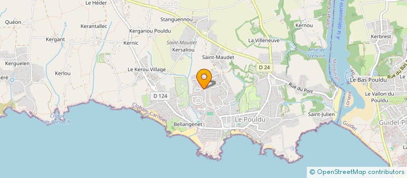 localisation de l'entreprise POULDU GESTION  CLOHARS-CARNOET