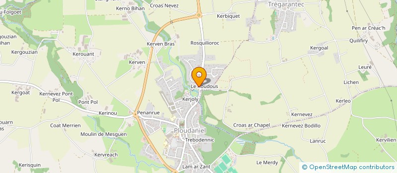 localisation de l'entreprise POULDU-SANTEC  PLOUDANIEL