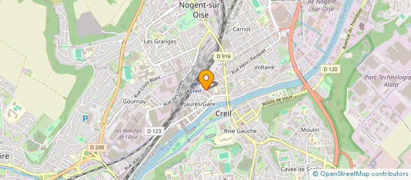 localisation de l'entreprise POULET CROUSTY  CREIL