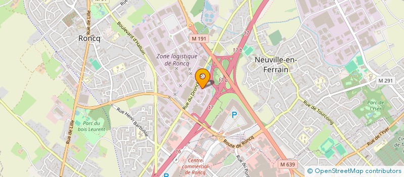 localisation de l'entreprise POULETS DES FLANDRES à RONCQ