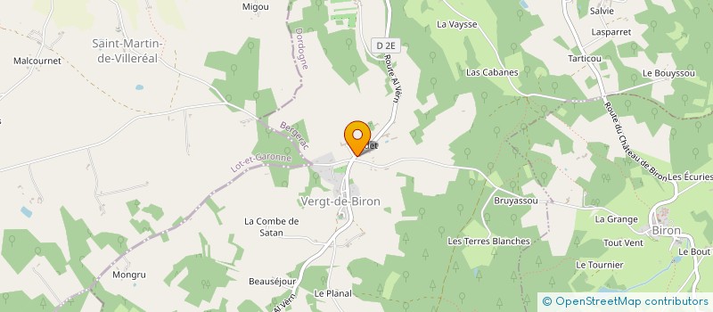 localisation de l'entreprise POULIGORD à VERGT-DE-BIRON