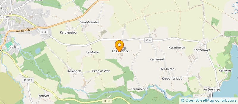 localisation de l'entreprise POULIQUEN à SIZUN