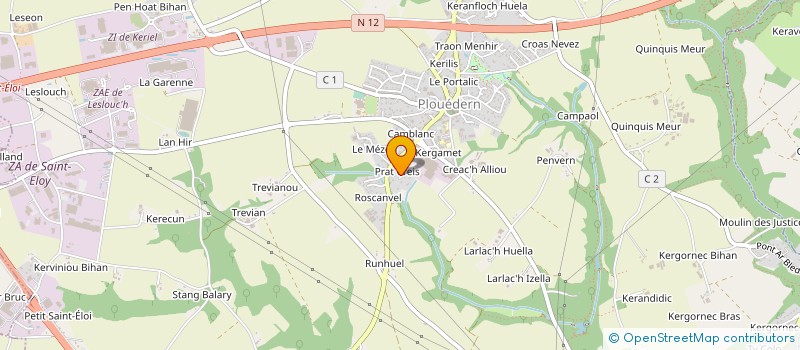 localisation de l'entreprise POULIQUEN GABRIEL ET LE BRIS LUCIEN à PLOUEDERN