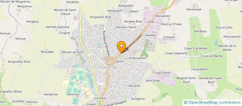 localisation de l'entreprise POULIQUEN-GAOUYER à PLABENNEC