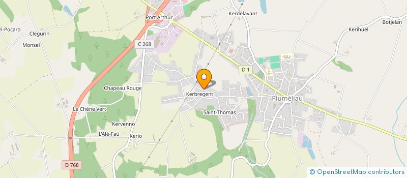 localisation de l'entreprise POULIQUEN SERVICES A LA PERSONNE  PLUMELIAU-BIEUZY