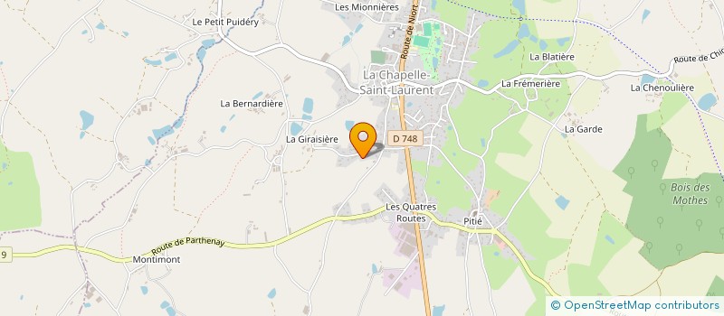 localisation de l'entreprise POULIZAN  LA CHAPELLE-SAINT-LAURENT