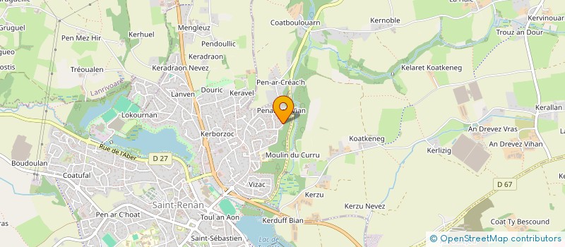 localisation de l'entreprise POULLAOUEC  SAINT-RENAN