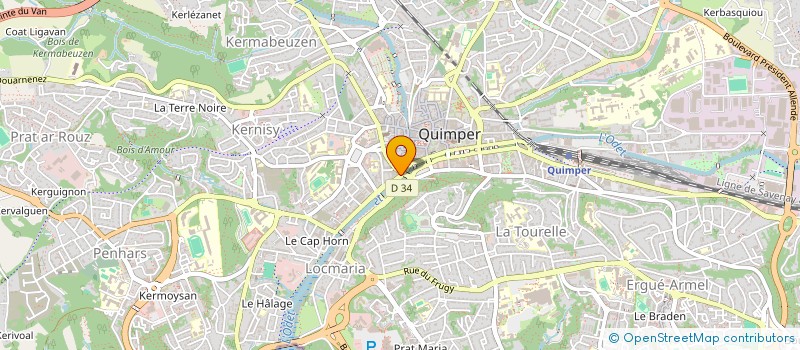 localisation de l'entreprise POULMIC à QUIMPER