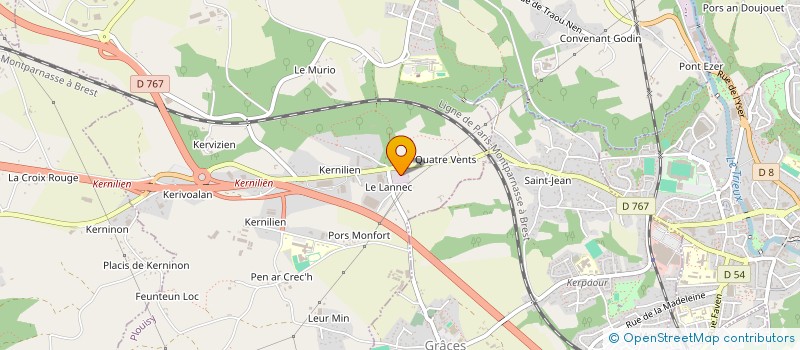 localisation de l'entreprise POULPO  PLOUISY