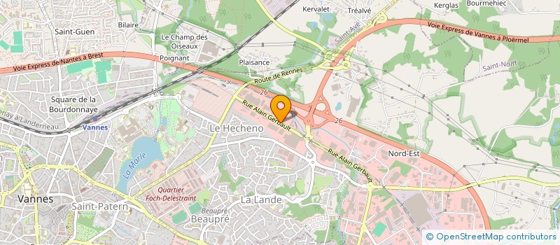 localisation de l'entreprise POULSA SA à VANNES