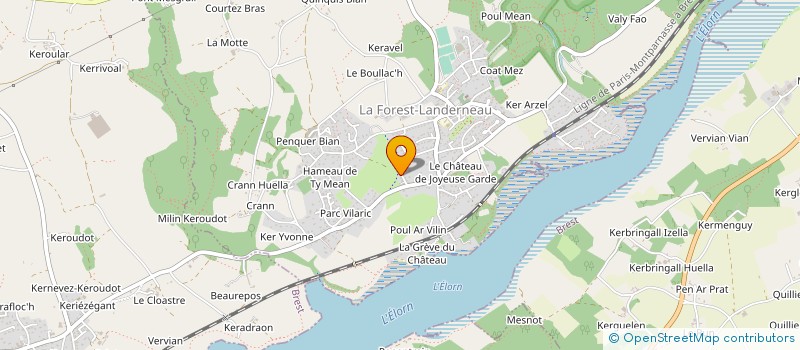 localisation de l'entreprise POUNE  LA FOREST-LANDERNEAU