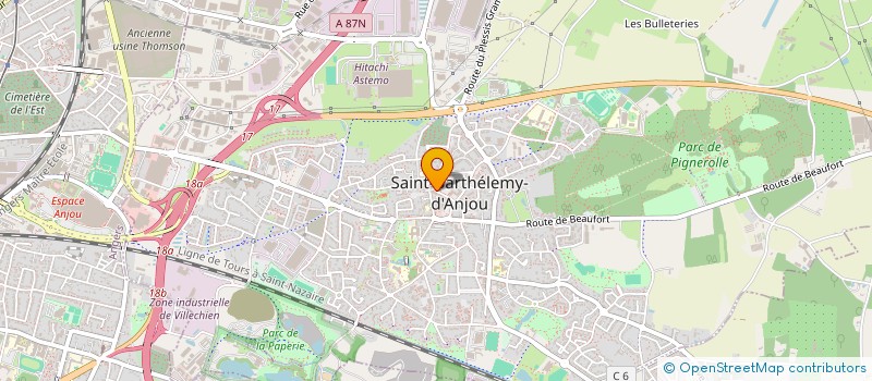 localisation de l'entreprise POUNI  SAINT-BARTHELEMY-D'ANJOU