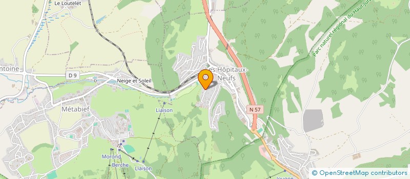 localisation de l'entreprise POUNS'IMMO  LES HOPITAUX-NEUFS