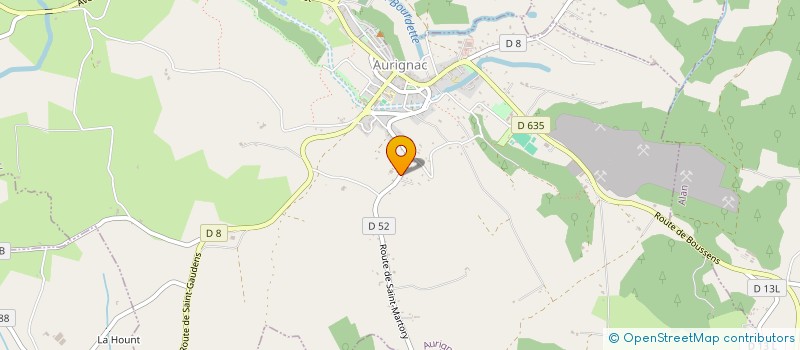 localisation de l'entreprise POUP'ART  AURIGNAC