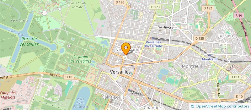 localisation de l'entreprise POUPARD à VERSAILLES