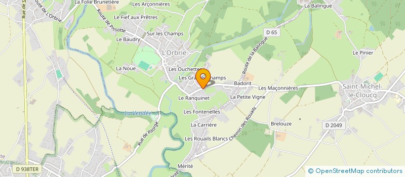 localisation de l'entreprise POUPEAU MONTANA  L'ORBRIE