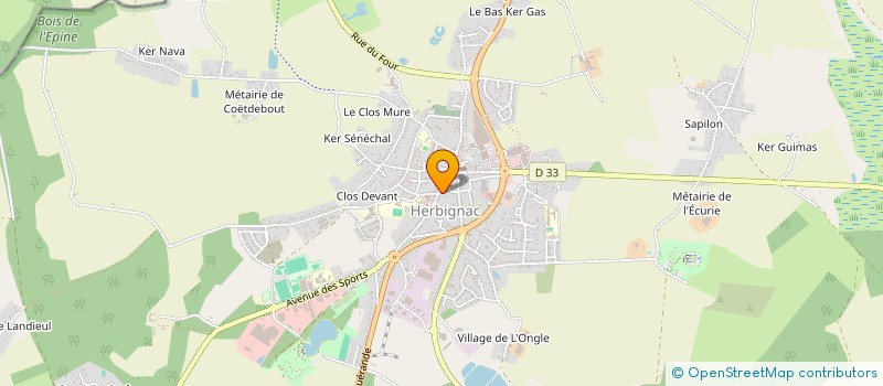 localisation de l'entreprise POUPLIN à HERBIGNAC