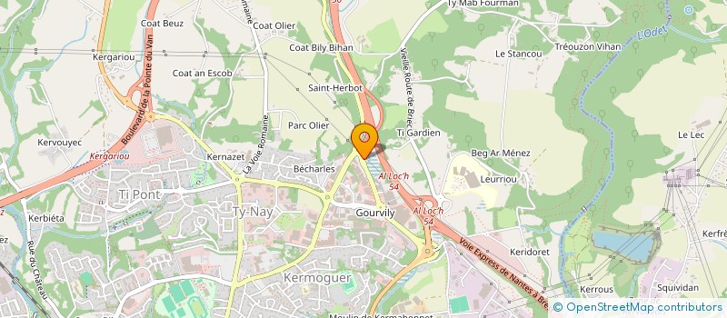 localisation de l'entreprise POUPON à QUIMPER