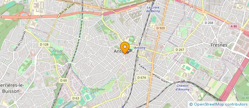 localisation de l'entreprise POUPONNIERE CANINE ET FELINE à ANTONY