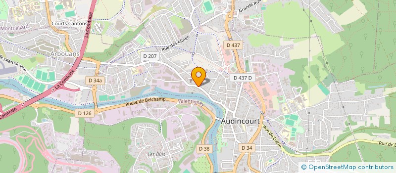 localisation de l'entreprise POUPS à AUDINCOURT
