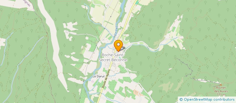 localisation de l'entreprise POUR GARDER LE PATRIMOINE DE LA ROCHE SAINT-SECRET BECONNE 'PER GARDA LOU PATRIMONI DE LA ROCHE SAINT-SECRET BECOUNO'  ROCHE-SAINT-SECRET-BECONNE