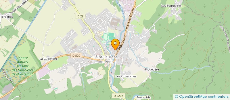 localisation de l'entreprise POUR L'ACTION JEUNES CHARTREUSE GUIERS  SAINT-LAURENT-DU-PONT