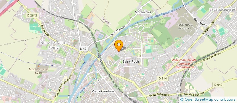 localisation de l'entreprise POUR L'AVENIR DE CAMBRAI ET DU CAMBRESIS  CAMBRAI