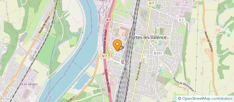 localisation de l'entreprise POUR LA CREATION D'UN CENTRE DE SANTE PUBLIC à PORTES-LES-VALENCE