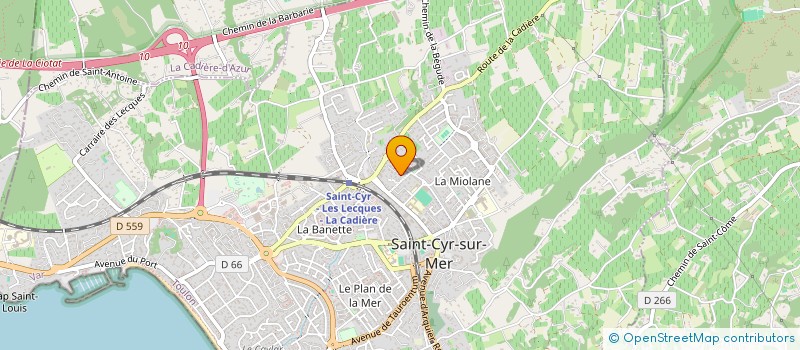 localisation de l'entreprise POUR LA PROMOTION DU CINEMA A ST CYR à SAINT-CYR-SUR-MER