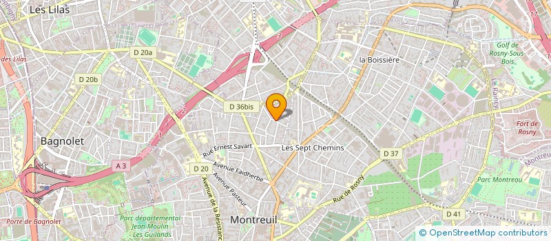 localisation de l'entreprise POUR LA REPUBLIQUE SOCIALE 93 à MONTREUIL