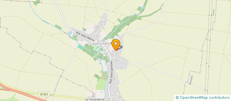 localisation de l'entreprise POUR LA RESTAURATION DU PATRIMOINE ET EMBELLISSEMENT DE LAVERSINES  LAVERSINES