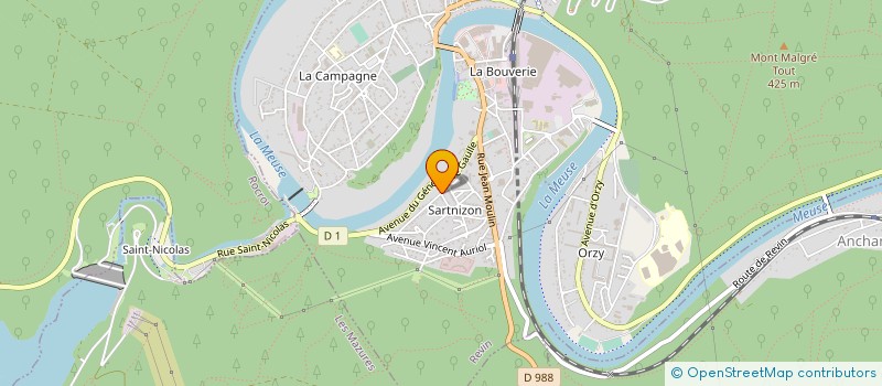 localisation de l'entreprise POUR LA SAUVEGARDE DU PATRIMOINE DE REVIN  REVIN