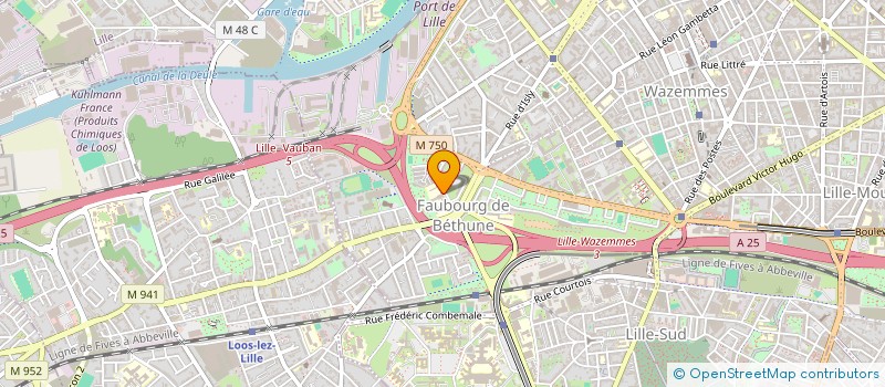 localisation de l'entreprise POUR LE BIEN ETRE EN HLM AU FAUBOURG DE BETHUNE à LILLE